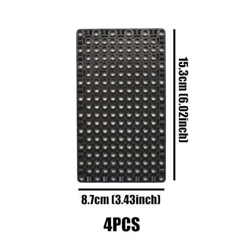 Black 4-Pack 19x11 Technical Building Base Plates for STEM & Creative Projects