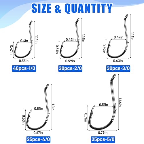 150 Pcs Octopus Baitholder Fishing Hooks Double-Barb Saltwater & Freshwater
