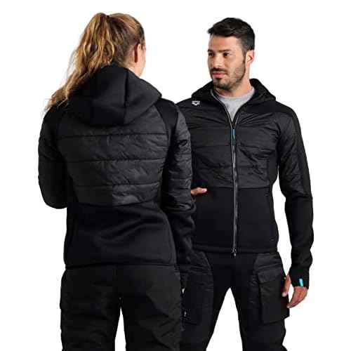 ARENA Team Unisex Half-Quilted Hooded Jacket Regular Fit Full Zip Insulated Panels