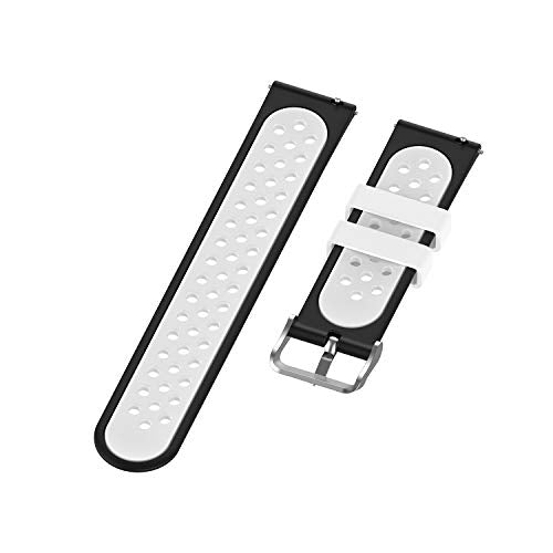 FitTurn Two-Color Breathable Quick Release Watch Strap 20mm Tricolor-D