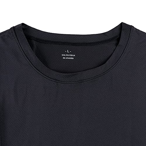 Men's Sleeveless Muscle Tank Top - Large Black Gym Activewear