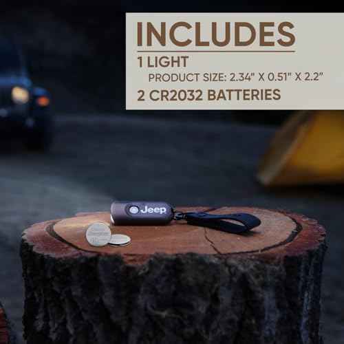 Energizer Jeep Keychain Flashlight, Bright Compact Portable Flashlight Keychain, Touch Tech Auto-Off Feature