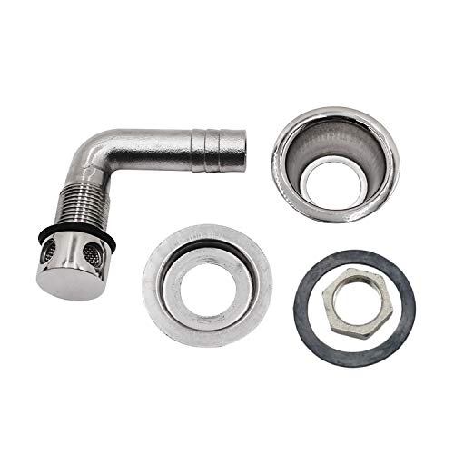 Marine Stainless Steel 316 Boat Gas Fuel Tank Vent with Cap - 5/8 Inch Hose Fitting
