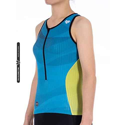 MY KILOMETRE Womens Triathlon Top Tri Singlet Racerback Performance Triathlon Top with Back Pockets