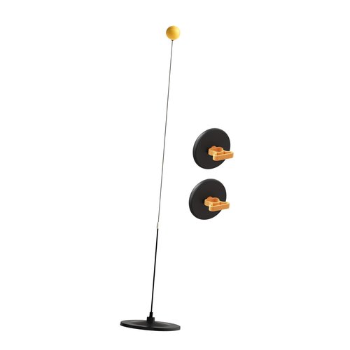 Menolana Boxing Reaction Ball Boxing Reflex Ball Fitness with Paddles Home Gym with Suction Cup Base Professional Table Tennis Trainer, Black