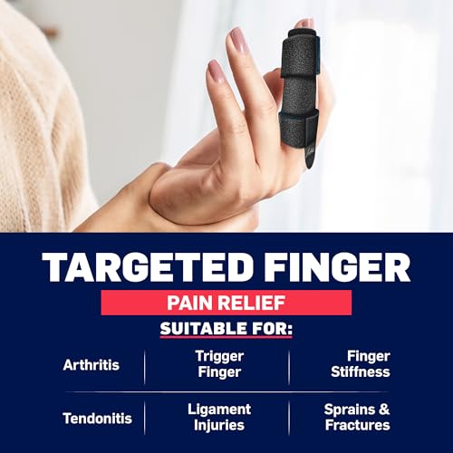 Doctor Developed Trigger Finger Splint 2 Pack S/M Black Padded Brace for Arthritis Tendonitis