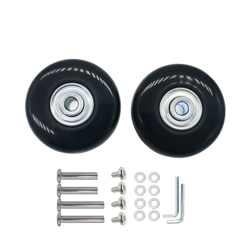 2 Inch Luggage Wheel Replacement Kit with Rubber Casters and Axles