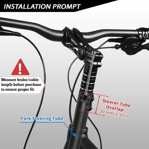 115mm Bike Stem Riser Extender for MTB 1-1/8 inch Handlebar Fork