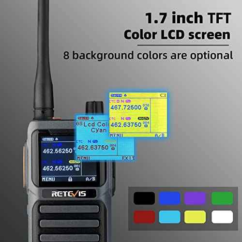 Retevis RB17P GMRS Radio Walkie Talkie, GMRS 2 Way Radio Long Range Walkie Talkies Rechargeable with 2200mAh Battery, SOS Siren, NOAA Scanning & Receiving for Hikers, Campers and Hunters