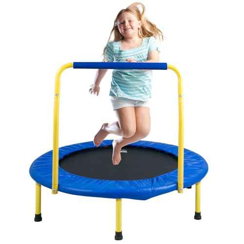 VEVOR 3FT Trampoline 36" Indoor/Outdoor for Toddlers, Foldable Mini Baby With Foam Handle, Recreational Birthday Gift