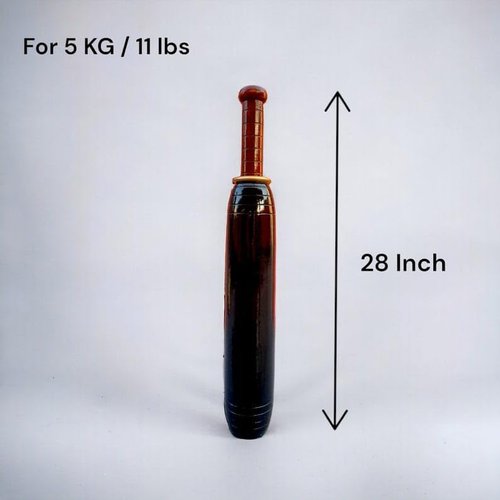 Rosewood Traditional Indian Clubs, Persian Meels Mudgar Set, Brown, one Piece Training Equipment