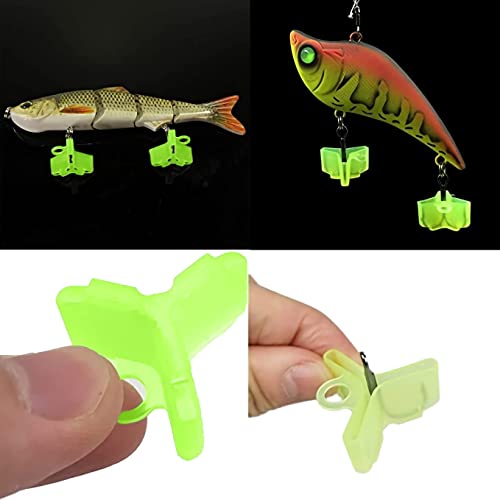 Yellow 100PCS Fishing Treble Hook Covers Protector Bonnets for Fishing Lures - 5 Sizes