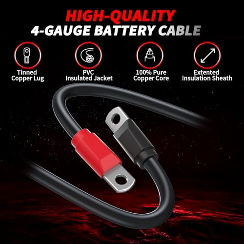 Heavy Duty Battery Cable Set for Club Car DS & Precedent Golf Carts 36-48V - 7 Pieces