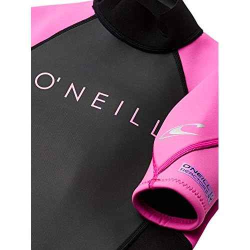 O'NEILL Unisex Child Youth Reactor-2 2mm Back Zip S/S Spring Wetsuits, Black/Berry, 8 US