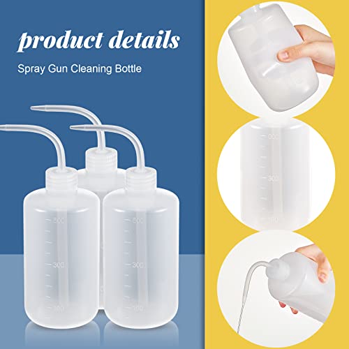 Paint Spray Gun Cleaning Kit with 3 Bottles & 21 Brushes - 500ml