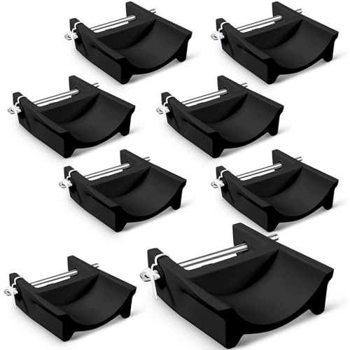Black Horse Jump Cup Set - 4 Pairs Plastic Jump Cups with Pins for Equestrian Use