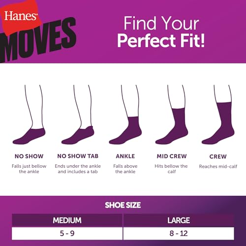 Hanes Women's No Show Copper Ankle Socks - Performance Cushioned with Arch Support, X-Temp, 5-9
