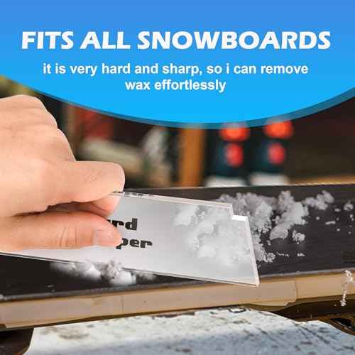 Snowboard Wax Plastic Scraper- Ski Wax Scraper- Ski Snowboard Plastic Scraper for Removing The Extra Cooled Wax (9 x 2.2 Inch)
