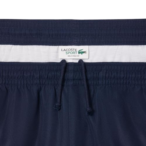Lacoste Men's Sport Lightweight Color Block Stripe Tennis Shorts