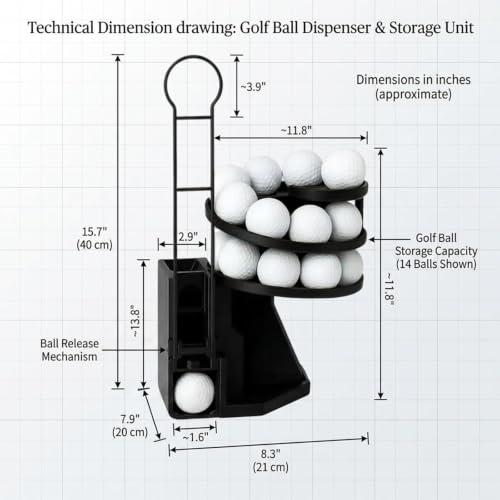 Portable Automatic Golf Ball Dispenser & Tee-Up Machine for Practice