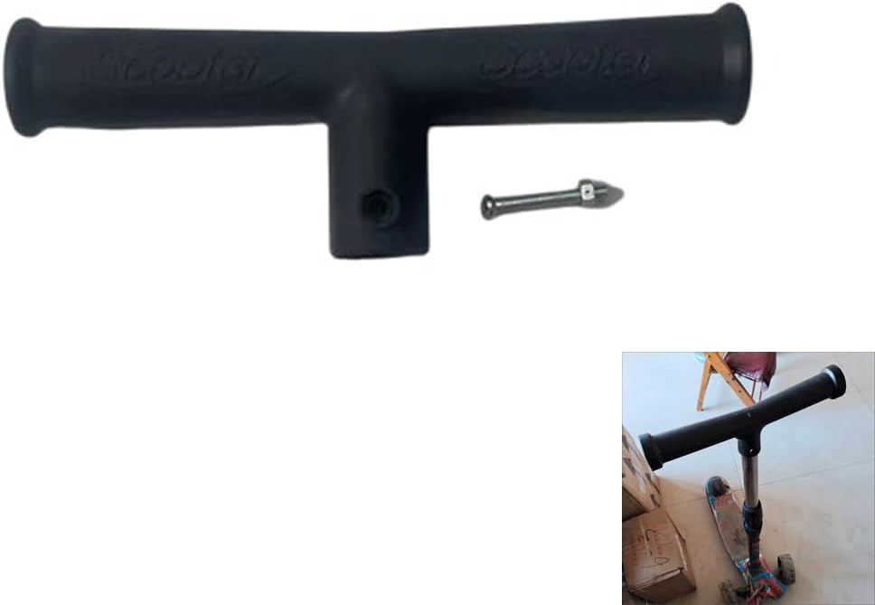 2 Pack Kids Kick Scooter Handlebar Replacement Handle Bar Parts for Kids Scooter Adjustable Height Handlebars 3 Wheel Folding Scooters Removable Seat 1 Inch Tube Front Rear Screw Type