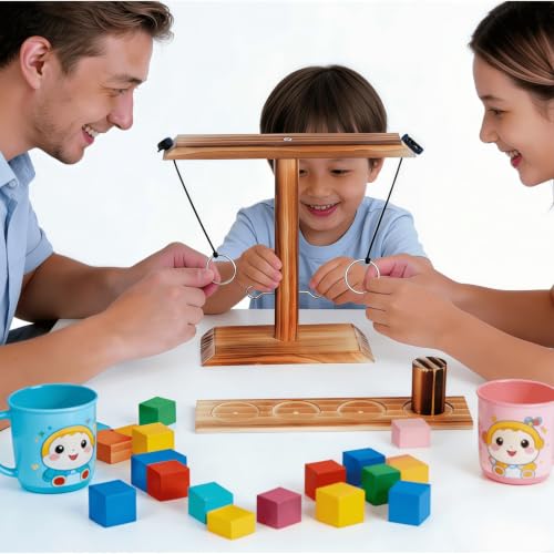 Small Ring Toss Game with Ladder - Kids & Adults Hook and Ring Throwing Set