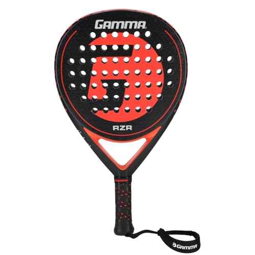 GAMMA RZR Padel Racket ? Teardrop Shape for Power & Control, Microbead Texture for Precision & Spin, Lightweight, Durable Racquet for Beginner to Intermediate Players