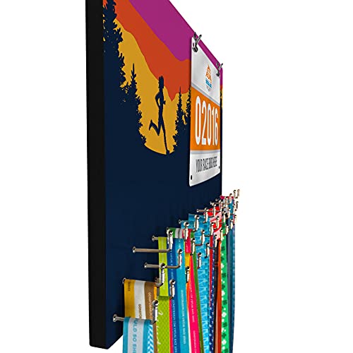 Gone For a Run Hooked On Medals Hanger & Bib Display | Happy Hour