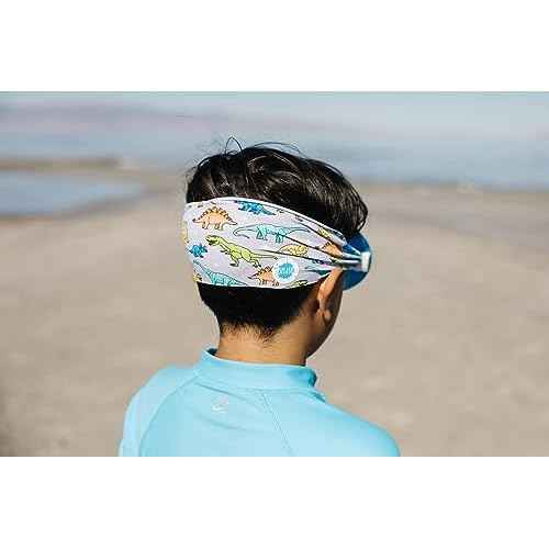Splash Place SWIM GOGGLES with Fabric Strap - Adult & Kids Swim Goggles - BLUES & GREENS