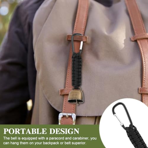 3pcs Bear Bell with 3pcs Whistle Aluminum Bear Bells for Hiking and Emergency Whistle for Hiking, Biking, Fishing, Climbing, Outdoor Camping and Hiking Protection(Size:6 PCS)