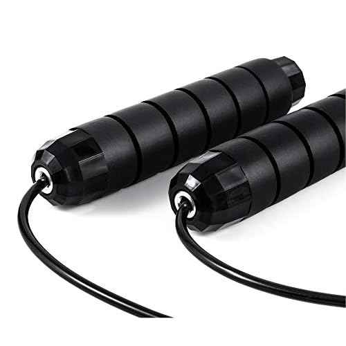 BOOMIBOO Jump Rope, Adjustable Jump Ropes,Skipping Rope Tangle-Free Rapid Speed with Ball Bearings for Women Men Kids,Exercise & Slim Body Jumprope at Home School Gym