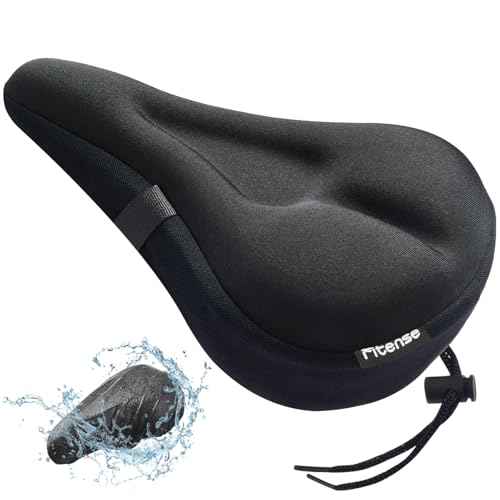 Bike Seat Cushion, Comfort Bike Seat Cover for Men Women, Exercise Bicycle Seat Cushion Padded Cover Compatible with Peloton, Mountain Stationary Bikes