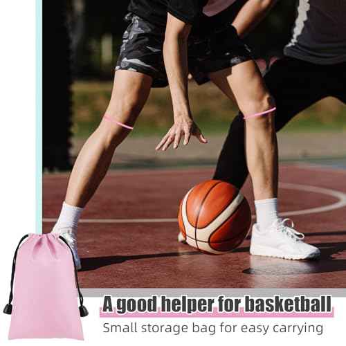 Silicone Patella Knee Band for Basketball Patella Tendon Support Knee Pain Running Tendon Brace Support Strap(2,Pink,M)