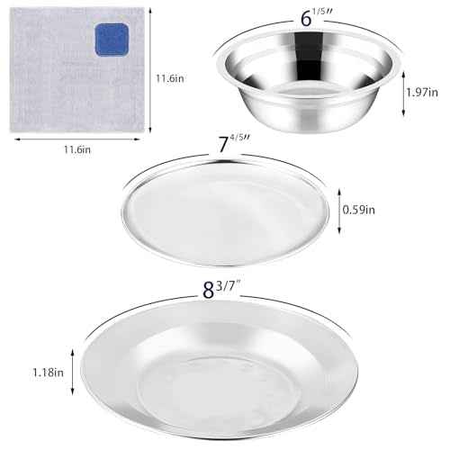 Camping Mess Kit - for Camping 1 to 2 Person boy Scout Camp Dishes Camping Cooking Utensils Accessories Plates Dinnerware Set Outdoor