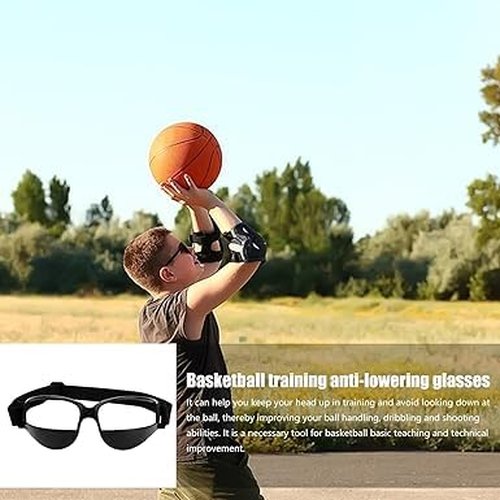Pxiryanlow Black Basketball Glasses- Basketball Dribbling Goggles,17 X 6cm Portable Glasses For Dribbling,Comfortable Protective Sports Dribble Specs For Training Team Sports