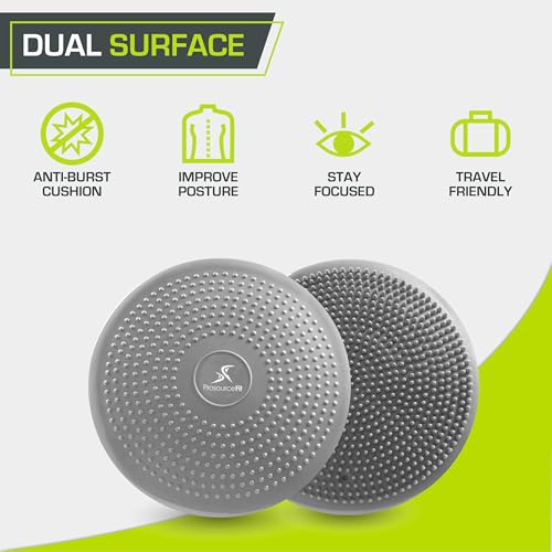 ProsourceFit Core Balance Disc Trainer, 14¡± Diameter with Pump for Improving Posture, Fitness, Stability