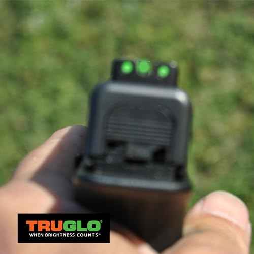 Truglo TFO Tritium & Fiber-Optic Handgun Sight Durable Snag-Resistant Glowing Front & Rear Night Sight, Compatible with Smith & Wesson M&P Series