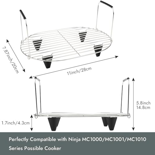 BYKITCHEN Roast and Steamer Rack for Ninja 8.5 QT Cooker - Pro Plus Variant