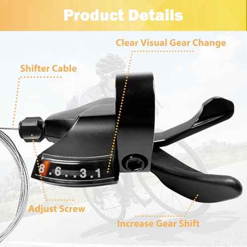 Bike Shifter SL-M315 8 Speed Right Thumb Gear Shifter 8 Speed Shifter for Moutain Bike, Road Bike and Commuter Bike
