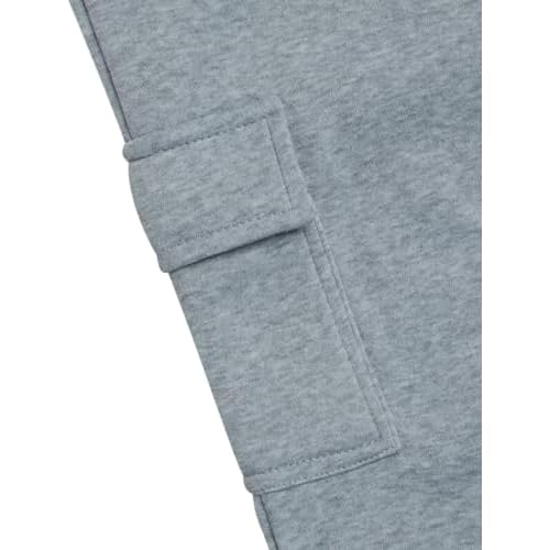 RBX Girls Sweat Set - 2 Piece 1/4 Zip Mock Neck Fleece Pullover Sweatshirt and Matching Cargo Jogger Sweatpants (7-12)