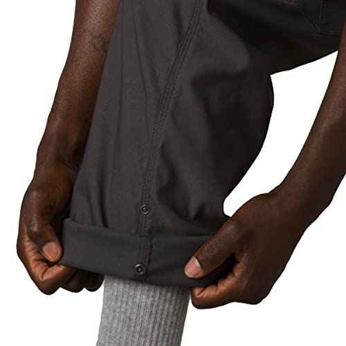 prAna Stretch Zion Pants II - Pants for Men - Slim Fit - Back Patch Pockets - Side Flap-Utility Pocket Dark Iron 30 32