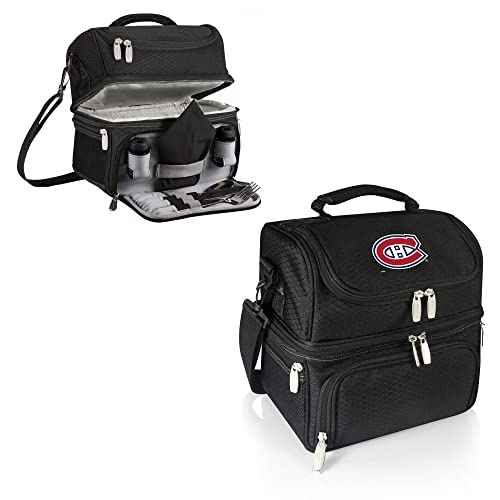 NHL Montreal Canadiens Pranzo Lunch Bag - Insulated Lunch Box with Picnic Set - Lunch Cooler Bag