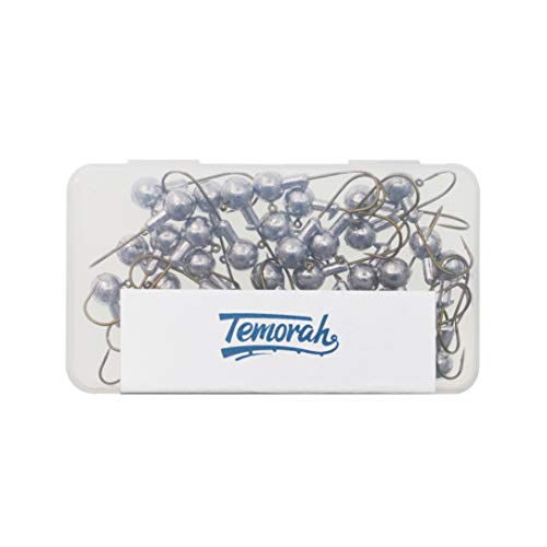 Unpainted Bronze Fishing Jig Heads with Hooks - 1/32oz 100 pcs - Temorah