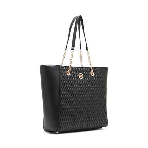 Anne Klein Medium Ruched Tote with Chain Straps