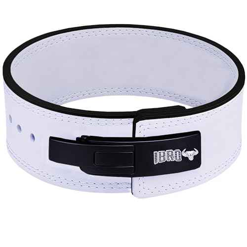IBRO Powerlifting Lever Gym Belt ? Power 8MM, 10MM or 13MM Extreme Heavy Duty Genuine Leather Belts - Squats Deadlifts Bodybuilding Weight Lifting IPF Power Lifting Strongman for Men