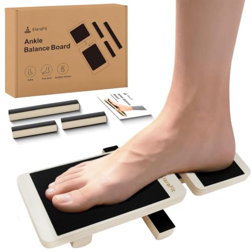Wooden Single Leg Balance Board for Ankle Strength & Stability Training