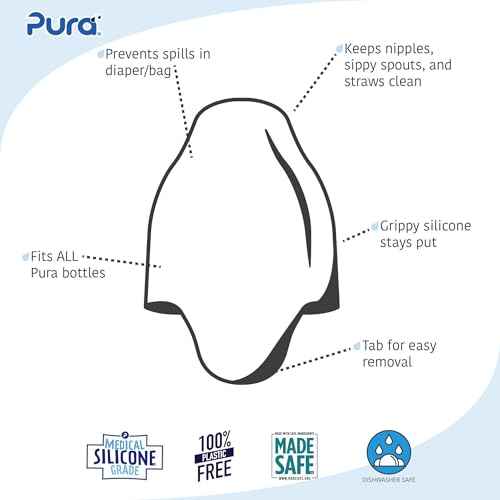 Pura Kiki Nipple/Spout Silicone Travel Covers - Pura Lids Compatible | Plastic-Free, Medical Grade, MadeSafe Certified | Prevents Leaks & Spills, Secure Fit | 2-Piece (Rose + Carrot)