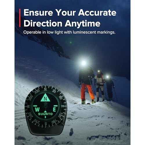 SUUNTO Multifunctional Compass, Northern Hemisphere, Compact Waterproof Navigation Comapss for Hiking & Adventure