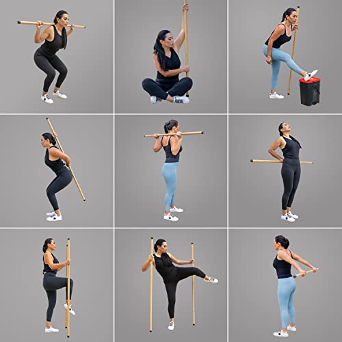 61.5 Inch Bamboo Walking Stick for Fitness & Physical Therapy - Stability & Balance Aid