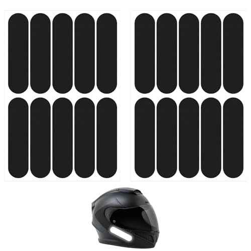 10PCS Black Reflective Tape, Motorcycle Helmet Decals Reflective Stickers for Helmet Motorcycle Helmets Stickers Night Visibility Safety Decal for Motorcycles Scooters Bike Helmets Stroller